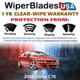 thumbnail image 2 of 2008 Volvo C70 Beam Wiper Blades Wipers w/1yr Warranty (Set of 2) (WiperBladesUSA), 2 of 5