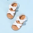 thumbnail image 4 of Gubotare Little Girls Sandals Infant Baby Girls Sandals Summer Baby Dress Flat Shoes Newborn Crib Shoes Walkers Shoes Size 11 (Pink,Little Kids 11), 4 of 7