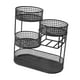 thumbnail image 5 of Cesta de frutas de metal de múltiples niveles de hierro forjado Counter Counter Gran capacidad Vegetales Estado de almacenamiento de vegetales soporte Negro, 5 of 8