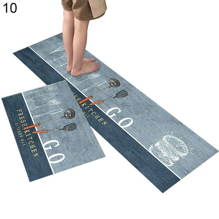 

Kitchen Mat Nordic Style Cartoon Print Waterproof Non-Slip Comfort Kitchen Floor Mats for Farmhouse