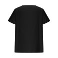 thumbnail image 5 of Olyvenn Cotton Linen T-Shirts for Women Summer Tops - Loose Short Sleeve Crew Neck Basic Casual Business Work Office Blouse Black L, 5 of 6