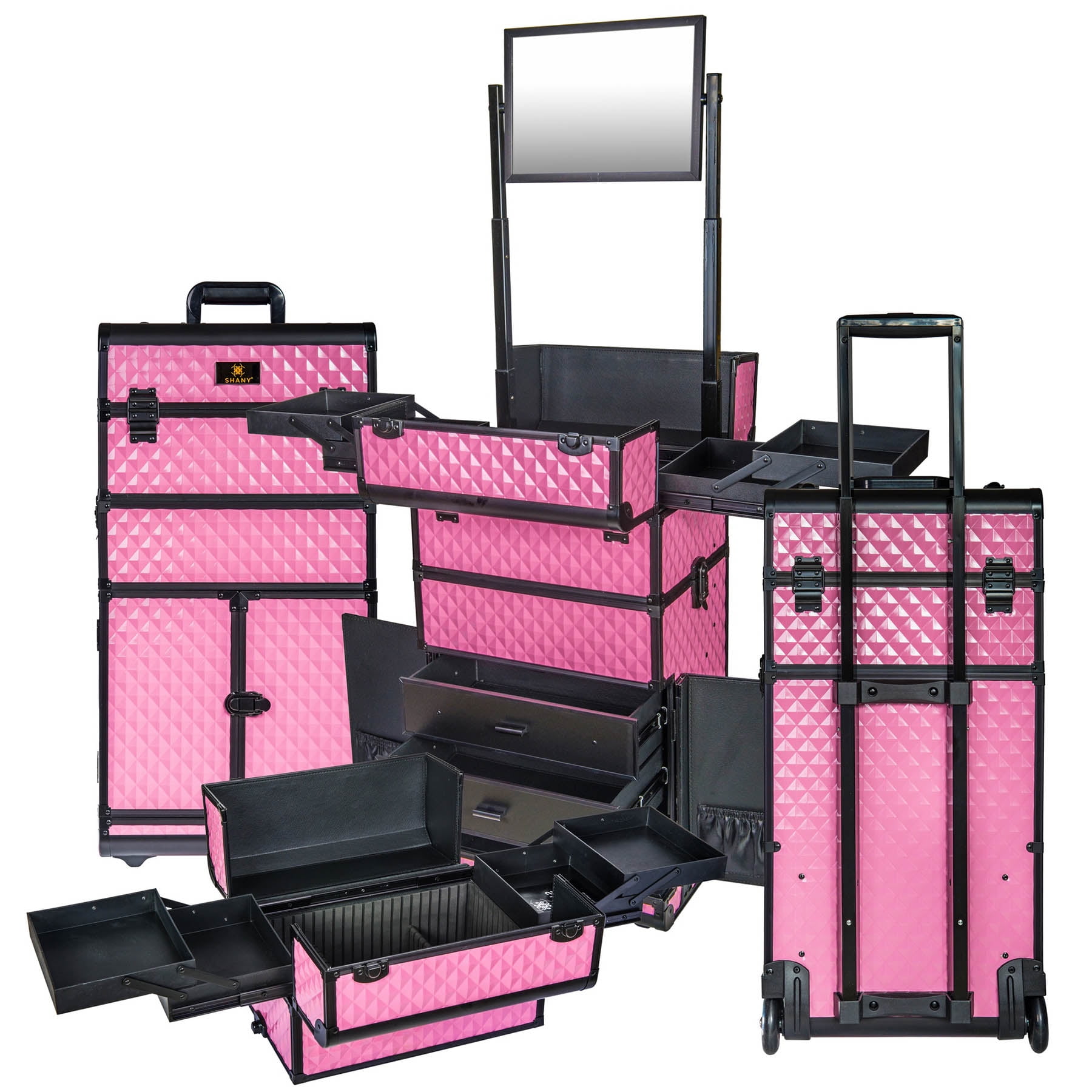 350 Value Shany Rebel Series Rolling Train Makeup Case Pro