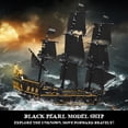 thumbnail image 2 of 13199 Pirates Ship Model Building Blocks Kits, MOC Large Black Pearl Sailboat Model Construction Set to Build, Gift for +/ Collections Enthusiasts (3180+ Pieces), 2 of 6