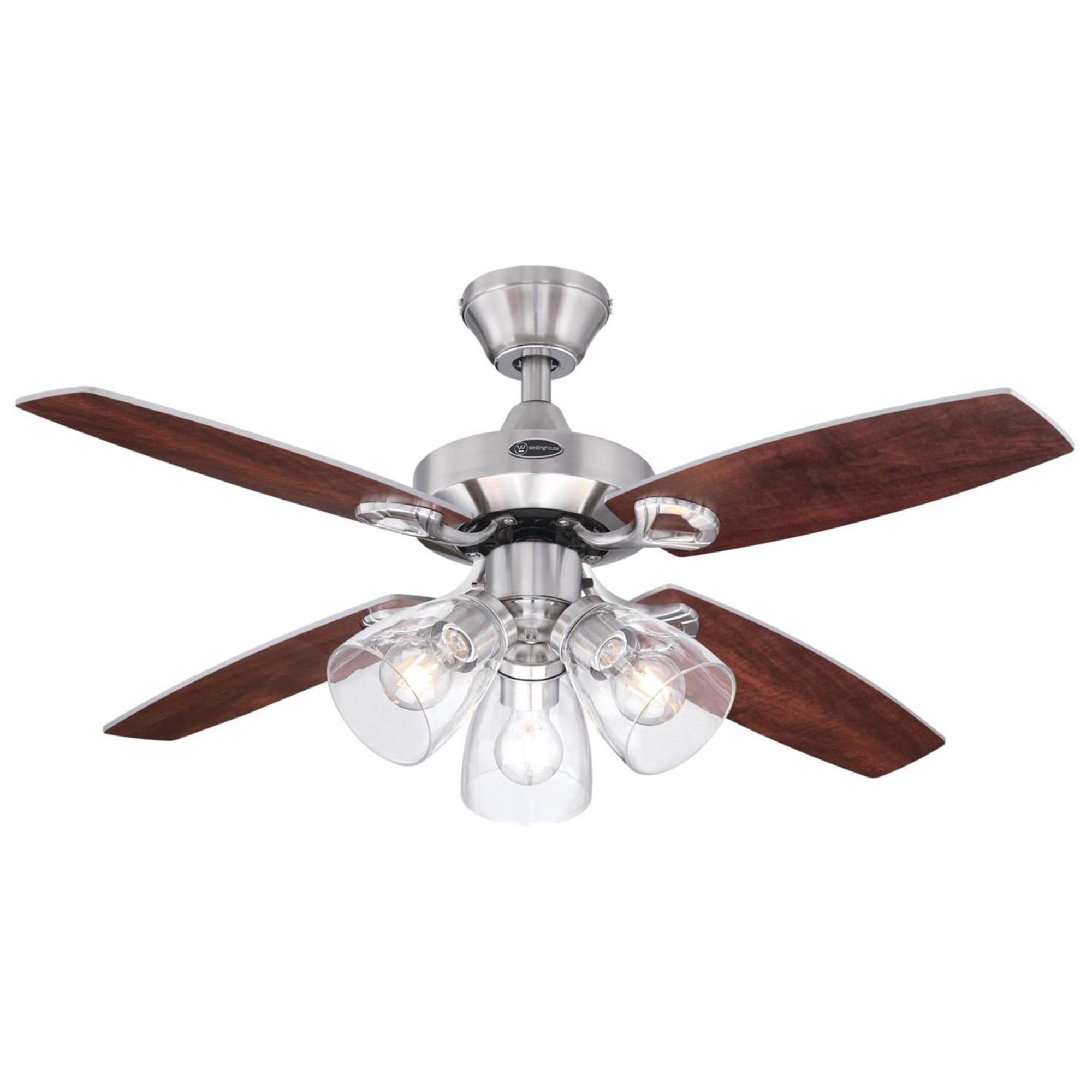 Westinghouse Crusader 42 in. Brushed Nickel White LED Indoor Ceiling Fan