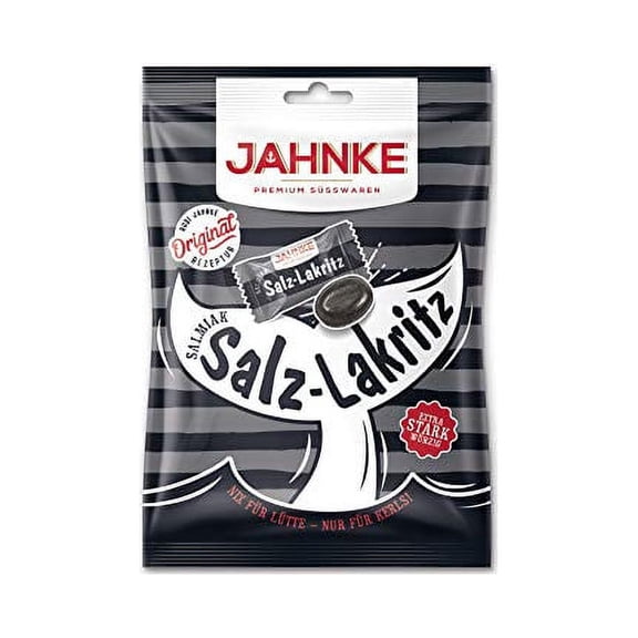 Jahnke Salmiak-salt Licorice / Salmiak-Salz-Lakritz 125 g - 4.41 oz
