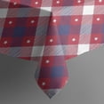 thumbnail image 5 of Red Blue White Star Plaid Checkered Pattern Square Tablecloth,Waterproof Square Table Cover,Wipeable Spillproof Washable Table Cover for Home Kitchen Party Decor 60"x60"(152x152cm), 5 of 6