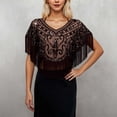 thumbnail image 1 of Châle à Franges Élégant pour Tenue de Soirée Formelle et Invités de Mariage Accessoire Idéal pour Robe de Soirée, 1 of 3