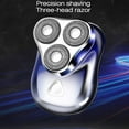 thumbnail image 3 of Triple Tête Razor Électrique Mini Razor pour Hommes Lavage Complet du Corps Portable Rechargeable Barbe Razor, 3 of 8