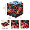 thumbnail image 3 of Cactus Foldable Storage Basket Organizer Bins with Handle, 10.8"x10.5"x10.6", Large Capacity Storage Bins, 3 of 6