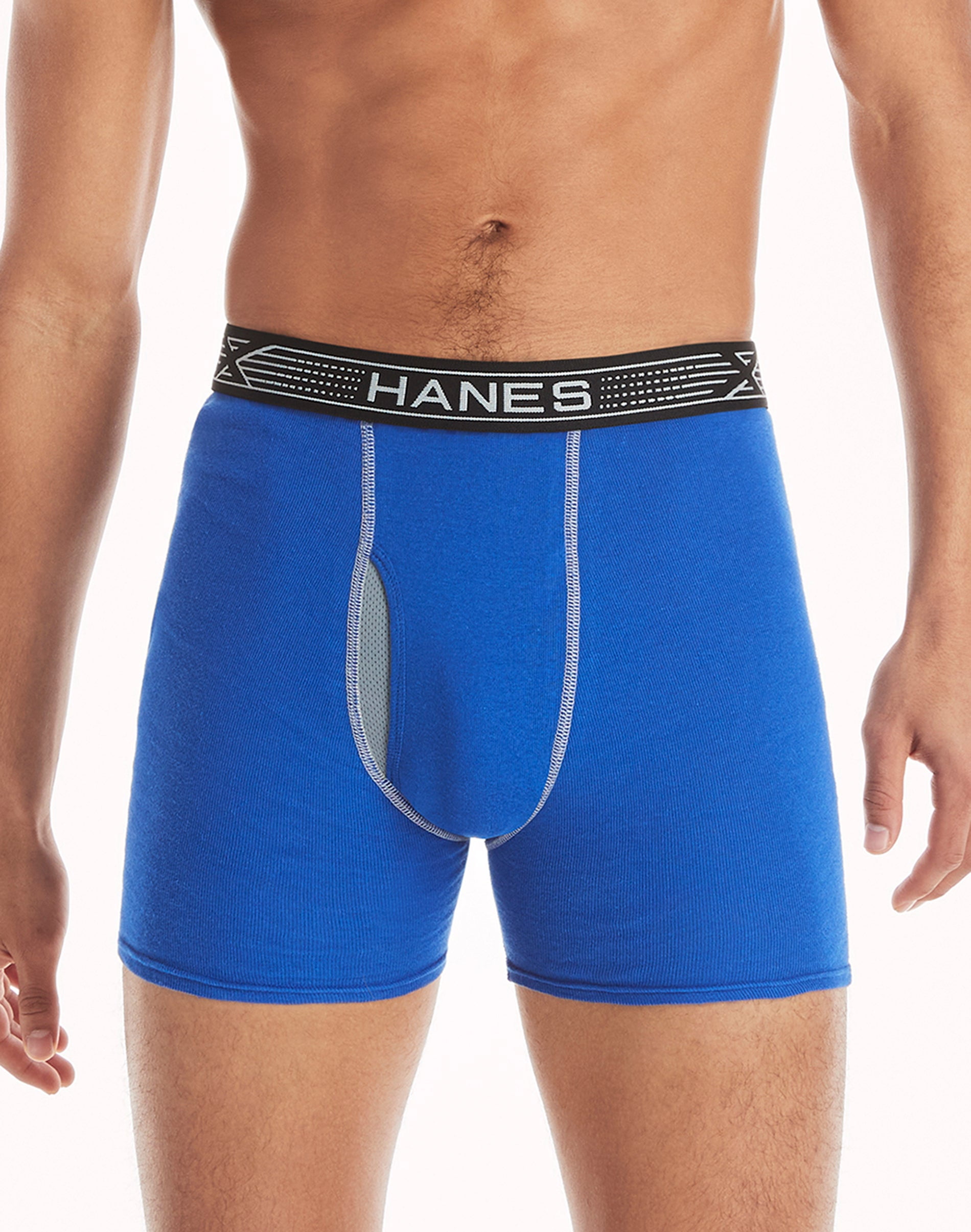 Hanes Sport X-Temp Men's Cotton Boxer Brief Underwear, Assorted, 4-Pack S 