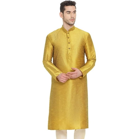 

Royal Kurta Men s Art Silk Straight Kurta (38 Yellow)
