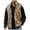 Brown, variant on Fgnfyis Winter Coats for Men Standing Collar Imitation Long Coat Trench Coat Mens Coat Black M