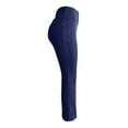 thumbnail image 5 of CAIVO Bootcut Flared Yoga Leggings for Women High Waist Solid Color Full Length Stretchy Casual Athletic Pants for Travel Gym Daily Life Running Fitness Trousers , Navy, 5 of 5