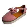 thumbnail image 2 of Kayannuo Shoes for Women Fall Clearance Women's Breathable Flat Round Toe Bowknot Buckle Strap Casual Single Shoes, 2 of 3