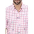 thumbnail image 3 of LA LEELA Men's Short Sleeve Summer Beaches Hawaiian Shirts Stylish Beach Tops Vacation Cruise Button Down Shirt For Men XXL Small, Checks, White, 3 of 6
