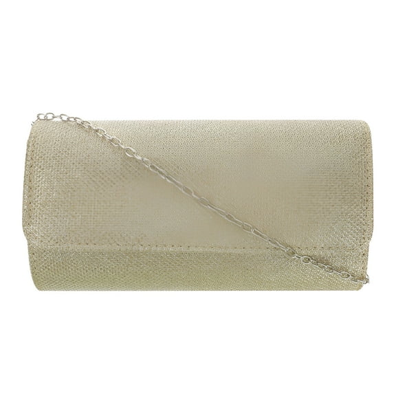 GASTROPOD Stylish Solid Evening Bag Clutch Purses Sparkling Glitter Party Handbag Wedding Bag for Women Ladies (Gold)