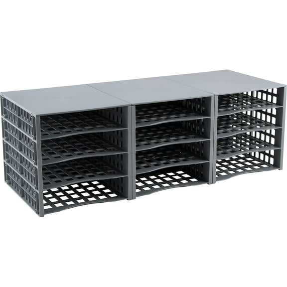 Advantus Snap Configurable Tray System Gray 12/Pack (39412)