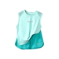thumbnail image 4 of LEKWK Girls Summer Workout Set Kid Breathable Quick Dry Mesh Tracksuit Sleeveless Crewneck Tank Tops and Running Shorts Athletic Casual Gym Playwear, 4 of 9