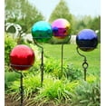 thumbnail image 2 of Plow & Hearth Stainless Steel Gazing Ball Rainbow, 2 of 2