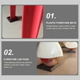 thumbnail image 4 of Leg Pads Table Floor Protectors Universal Legs Non Skid Furniture Coasters Square Non-slip, 4 of 6