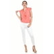 thumbnail image 4 of Blusa con detalle de olan Roman Fashion / Juvenil, 8049 (Coral) coral EG, 4 of 4