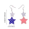 thumbnail image 2 of Usa Earrings 4th Of July Acrylic Earrings Patriotic Red White Blue American Flag Star Dangle Glitter Earrings Independence Memorial Day Jewelry Accessories For Women Girls Gift, 2 of 4