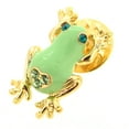 thumbnail image 2 of Swarovski Crystal Green Frog Lapel Pin, 2 of 4