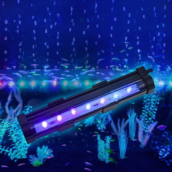 ACDANC LED Aquarium Air Bubble Light, 1 Watt Aquarium Fish Tank Air Stone with Automatic Color Changing LED Light