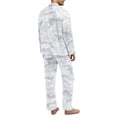 thumbnail image 4 of Xixirimido White Camo Pattern Mens Pajama Set Long Sleeve Sleepwear Classic Button Down Loungewear Soft Sleepwear Pj Set with Pockets, 4X-Large, 4 of 4