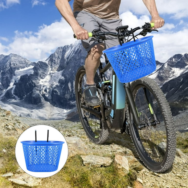 HOMEMAXS Mountain Bike Front Basket Plastic Bike Basket Fast Release Bicycles Basket for Adult