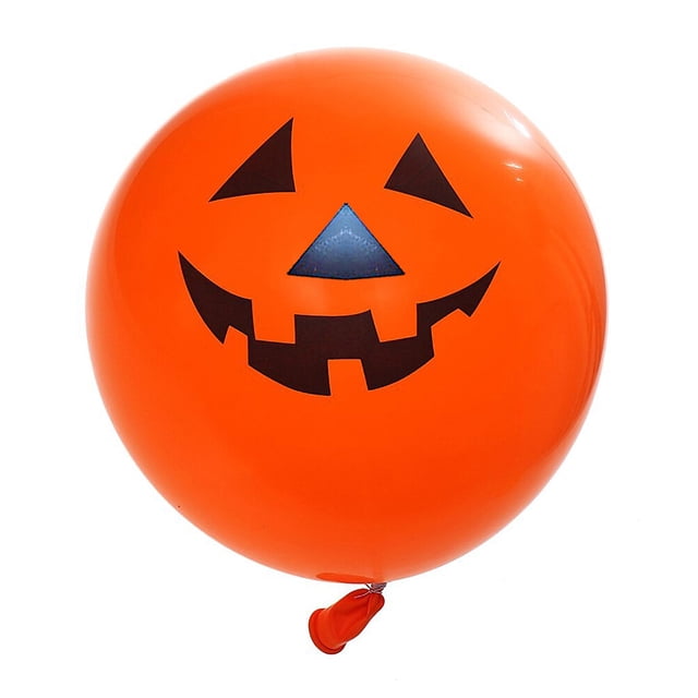 100pcs Halloween Farty Decoración del hogar Decoración de la calavera de calabaza (cara sonriente de calabaza)
