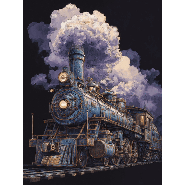 Qisvanset 12x16 Inch Night Sky Van Camper Canvas Print Wall Art