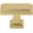 French Gold, variant on Atlas Homewares Sutton Place 1 7/16 in. Champagne Rectangle Knob