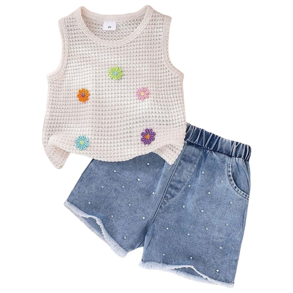 Soepste Girls' Clothing Sets Girls 2 Piece Outfits Toddler Girls Summer Outfit Top And Shorts Clothing Set