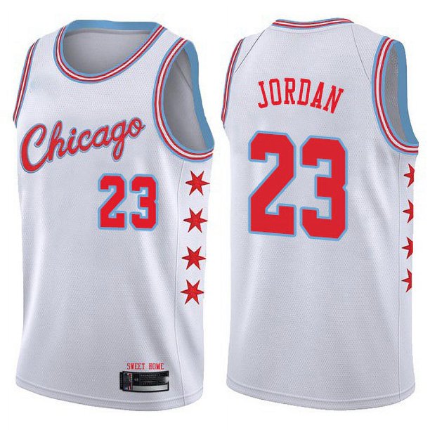 Traje de baloncesto de los Chicago Bulls Bulls No. 23 Jordan Jersey Flyer Traje de prensado en caliente MN Retro
