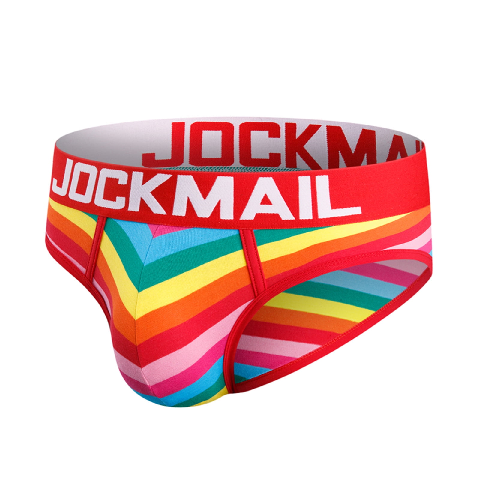DORKASM Jock Strap Supporters Underwear for Men Jockstrap Athletic Male Briefs Bikini 2XL Red