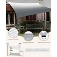 thumbnail image 5 of Sun Shade Sail 6.5x10Ft Gray Gradient Uv Block Sunshade Canopy Outdoor Shade Cover Rectangle Shade Cloth For Patio Garden Yard Deck Pergola, 5 of 6