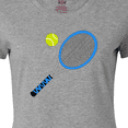 thumbnail image 4 of Inktastic Blue Tennis Racket and Ball Women's T-Shirt, 4 of 5
