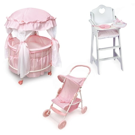 Royal Pavilion Doll Crib Furniture Set Feature Doll High Chair