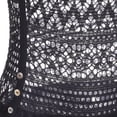 thumbnail image 6 of Women's Solid Color One Piece Swimsuit Mesh Sheer Sexy Beach Swimming Fashion Bathing Suit for Summer Resort Hot Spring Party,Black,L, 6 of 8