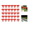 Red A5, variant on Garden Edging No Digging, 30Pcs Plastic Landscape Edging Border, Cobbled Stone Effect Garden Fence Border for Lawn Flower Bed Yard