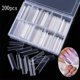 thumbnail image 1 of Xiao Hua Juego de 200 piezas XXL de parches de uñas postizas acrílicas largas y rectas cuadradas (con caja) (transparentes), 1 of 5