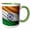 Green/White, variant on 3drose, Flag of India Waving in the Wind, 15oz Mug
