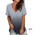 thumbnail image 4 of Guardurnaity Camisas informales largas para mujer, S-XXXL flexibles, ropa de calle con cuello en V, moda holgada, transpirable, verano, manga corta, para Prendas para la parte del cuerpo Gris L Guardurnaity AP011471-03, 4 of 6