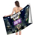 thumbnail image 4 of Monster Jam Toalla de playa de secado rápido con diseño temático, regalo para mujeres y niñas, ideal para cumpleaños, fans, amantes de la música, uso en la playa o al aire libre, 78 × 160 cm, 4 of 6
