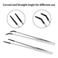 thumbnail image 4 of 2Pack Heavy Duty Reptiles Feeding Tongs Straight & Curved Tweezers With Textured Handle For Enhances Control Durability, 4 of 8