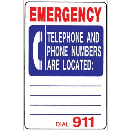 Texas State Emergency Contact Number Sign