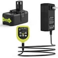 thumbnail image 2 of 6000mAh 18V Ryobi Lithium Replacement Battery for Ryobi 18V Lithium Battery ONE+ P102 P103 P104 P105 P107 18-Volt Cordless Tools Battery Include Charger P119, 2 of 27