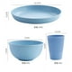 thumbnail image 3 of XmhyTop-A Juego de platos de 18 piezas, Vajilla para comidas familiares, vajilla de cocina de paja de trigo, para 6 personas, color azul, 3 of 5