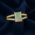 thumbnail image 3 of Mooneye 7X5mm Opal 925 Sterling Sterling Silver Gold Vermeil Solitaire Women Valentine Ring, 3 of 8